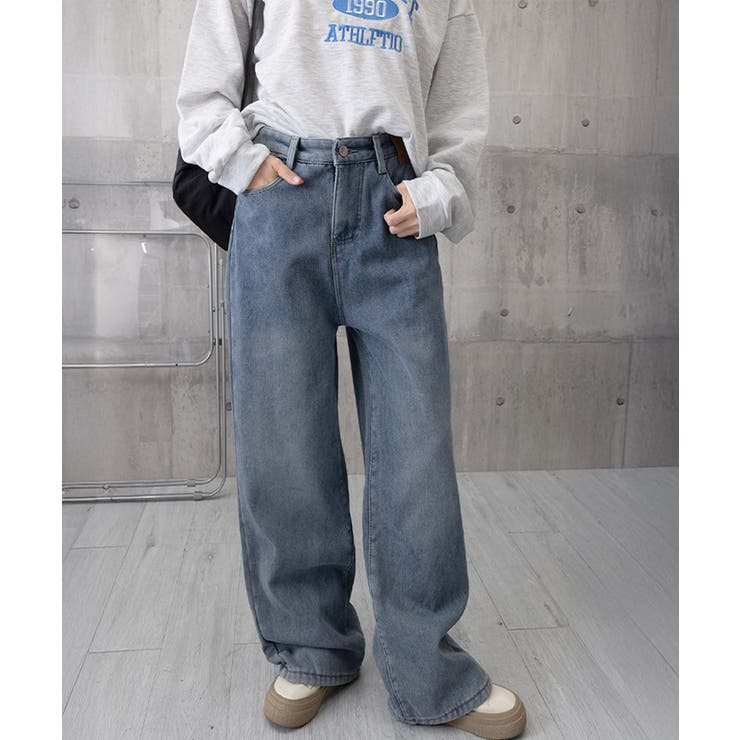 裏起毛デニムパンツ 暖かいジーンズ 厚手 | Miniministore | 詳細画像18 