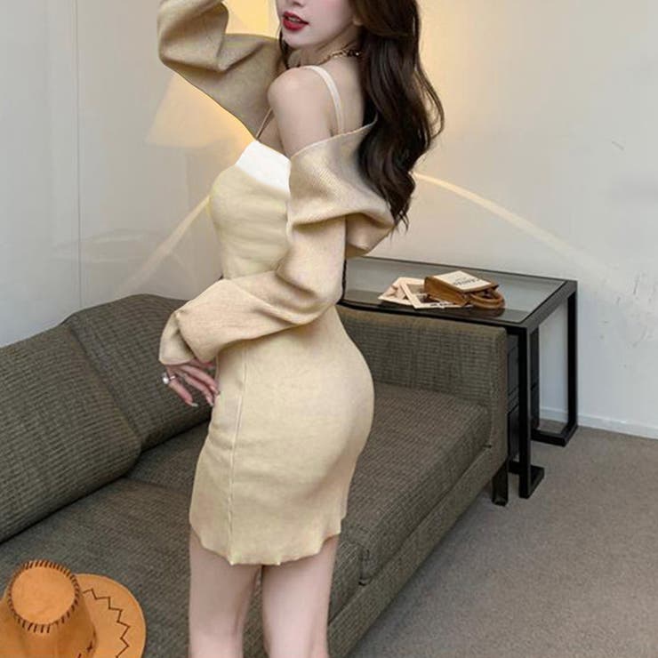 ニットボレロ ミニワンピースセットアップ[品番：II000009898