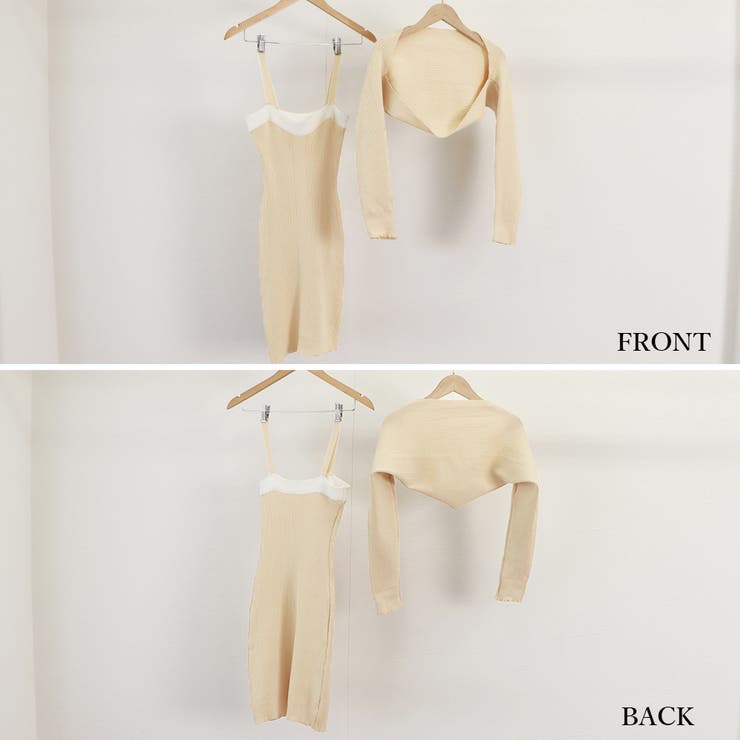 ニットボレロ ミニワンピースセットアップ[品番：II000009898