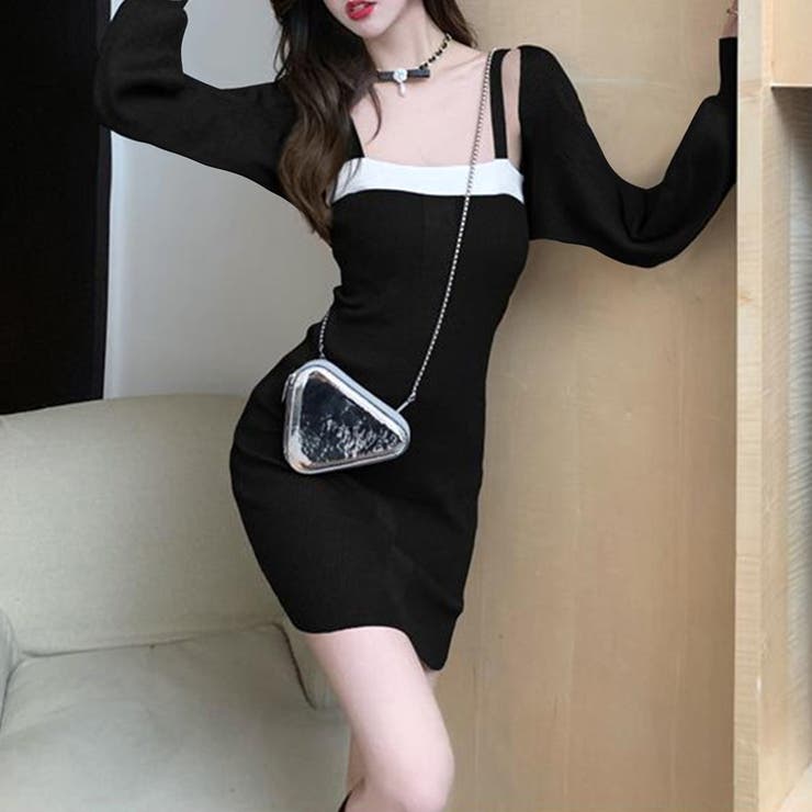 ニットボレロ ミニワンピースセットアップ[品番：II000009898