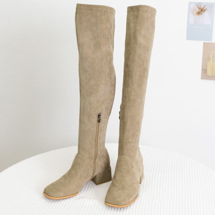 ニーハイブーツ スクエアトゥ 美脚ブーツ | Miniministore | 詳細画像19 