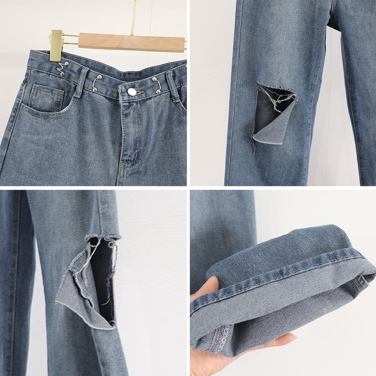 デニムパンツ ダメージ ジーンズ 春夏秋 | Miniministore | 詳細画像3 