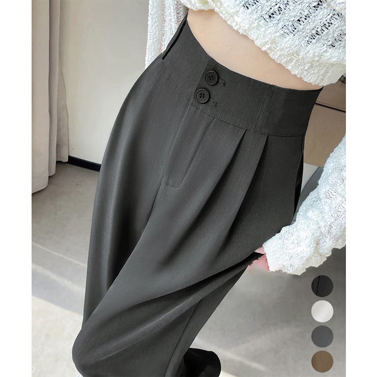 ワイドパンツ ツータックスラックスパンツ | Miniministore | 詳細画像1 
