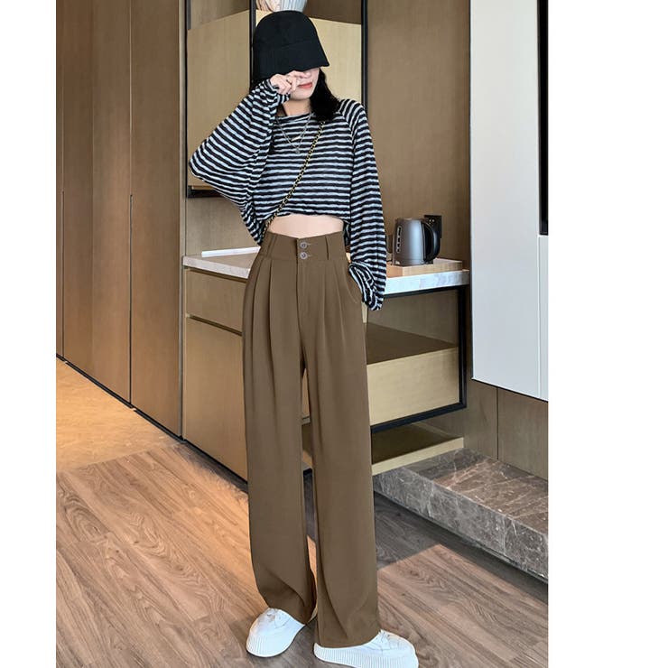 ワイドパンツ ツータックスラックスパンツ | Miniministore | 詳細画像14 