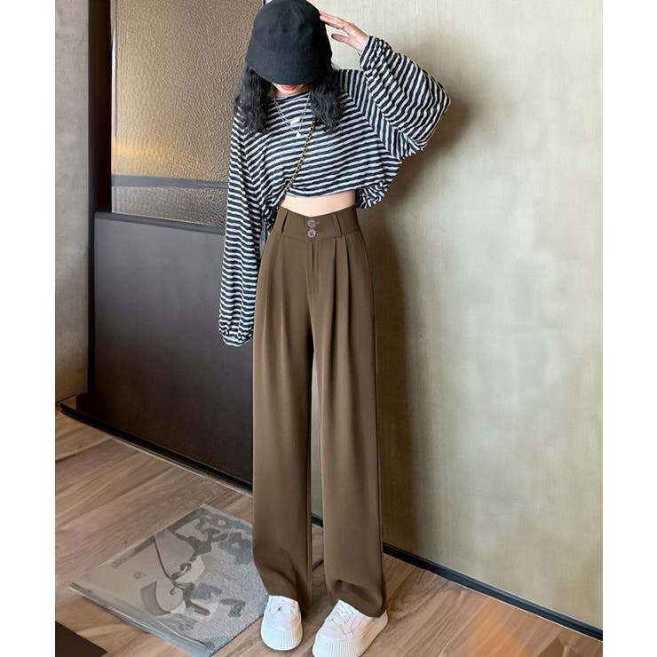 ワイドパンツ ツータックスラックスパンツ | Miniministore | 詳細画像16 