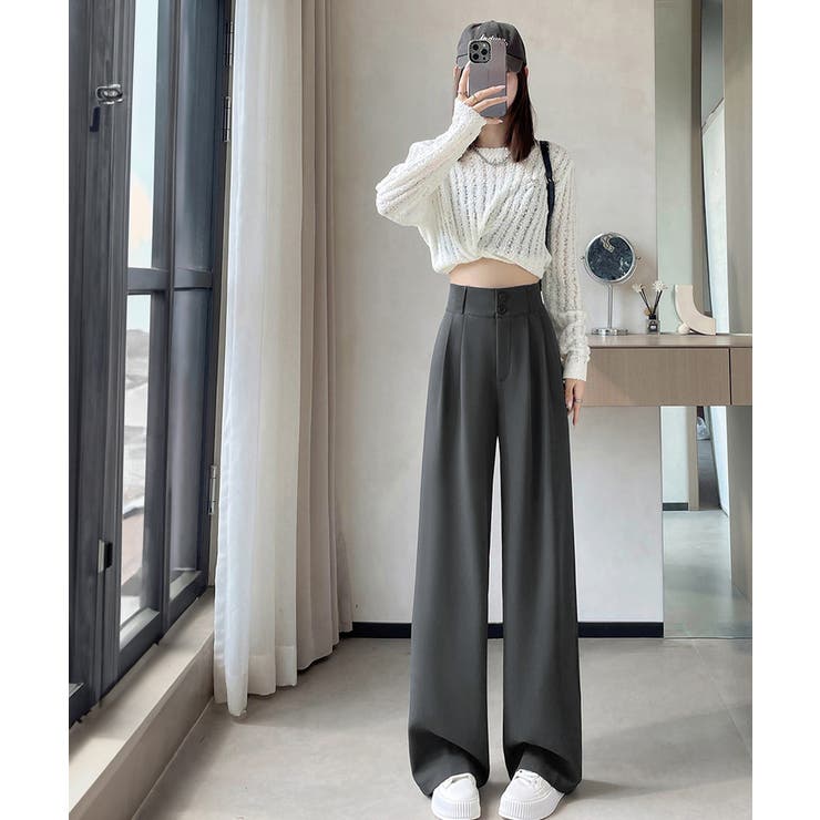 ワイドパンツ ツータックスラックスパンツ | Miniministore | 詳細画像17 