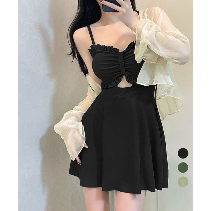 カーディガン付きワンピース水着2点セット | Miniministore | 詳細画像1 