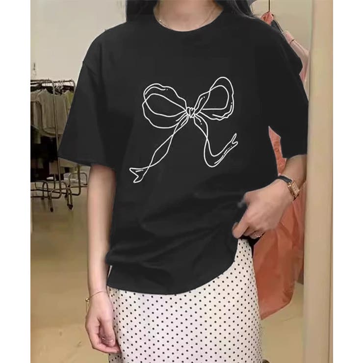 リボンプリントTシャツ レディース 半袖 | Miniministore | 詳細画像15 