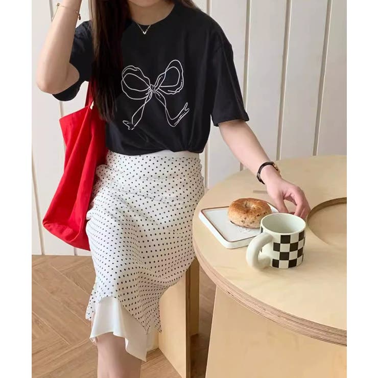 リボンプリントTシャツ レディース 半袖 | Miniministore | 詳細画像16 
