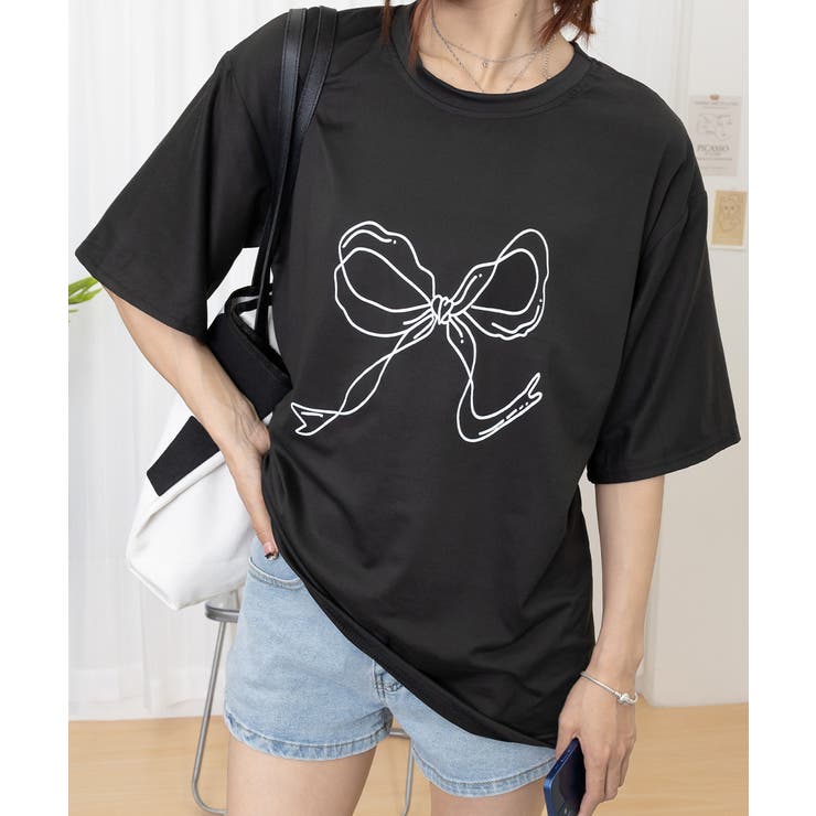 リボンプリントTシャツ レディース 半袖 | Miniministore | 詳細画像21 
