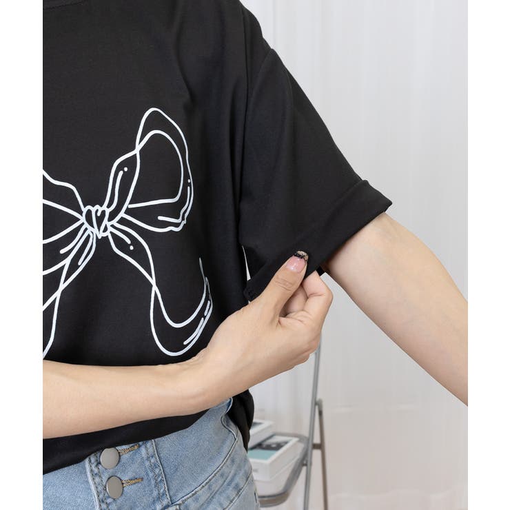 リボンプリントTシャツ レディース 半袖 | Miniministore | 詳細画像22 