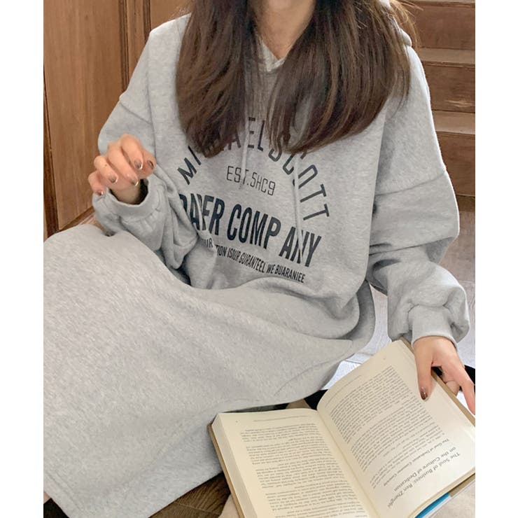 フーディスウェットワンピース裏起毛ワンピ | Miniministore | 詳細画像21 