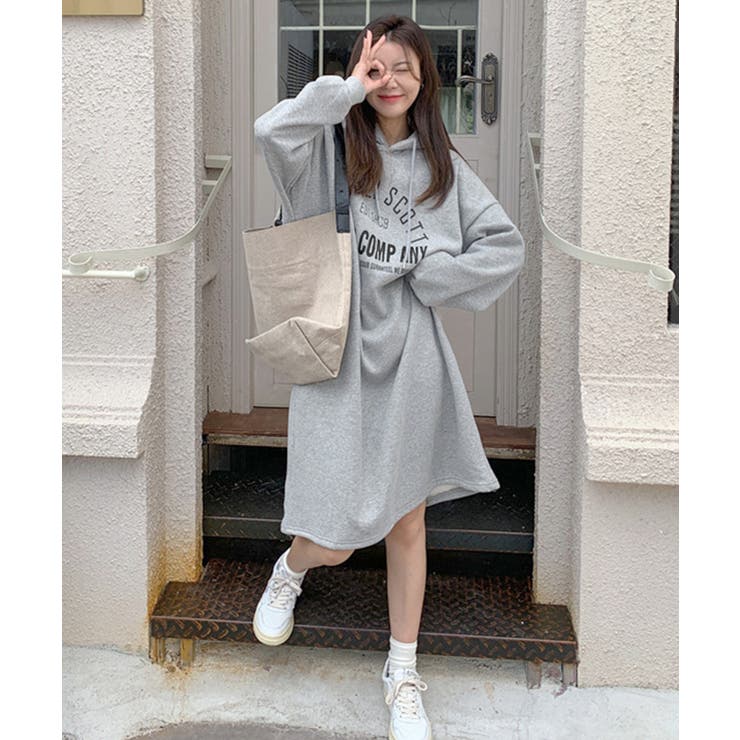 フーディスウェットワンピース裏起毛ワンピ | Miniministore | 詳細画像22 