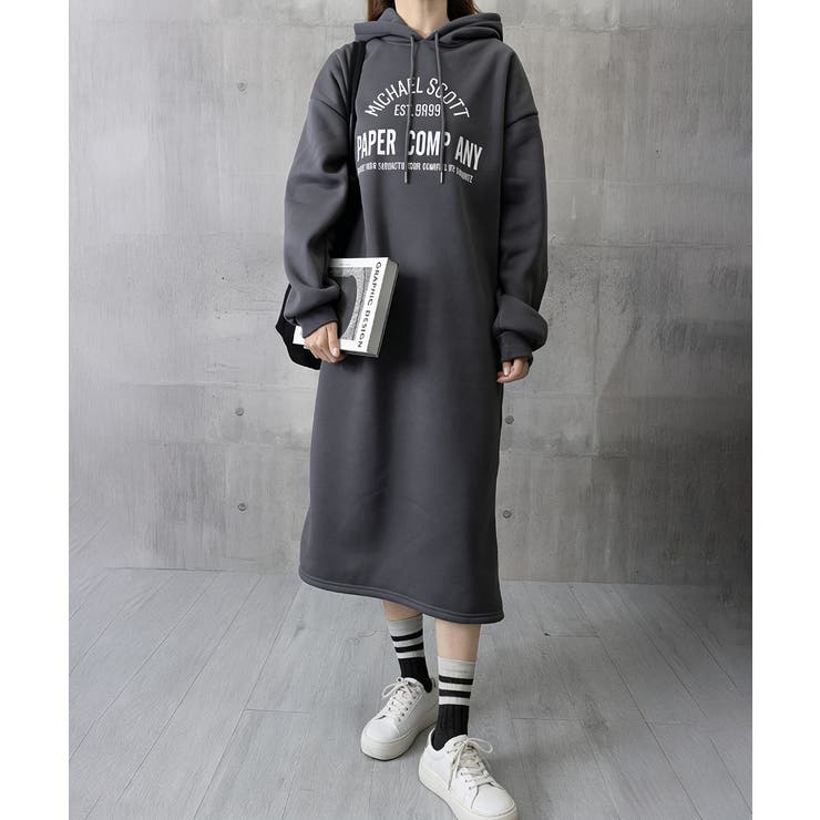 フーディスウェットワンピース裏起毛ワンピ | Miniministore | 詳細画像24 