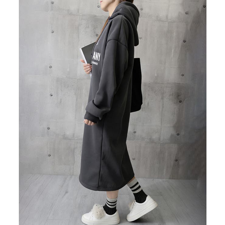 フーディスウェットワンピース裏起毛ワンピ | Miniministore | 詳細画像26 