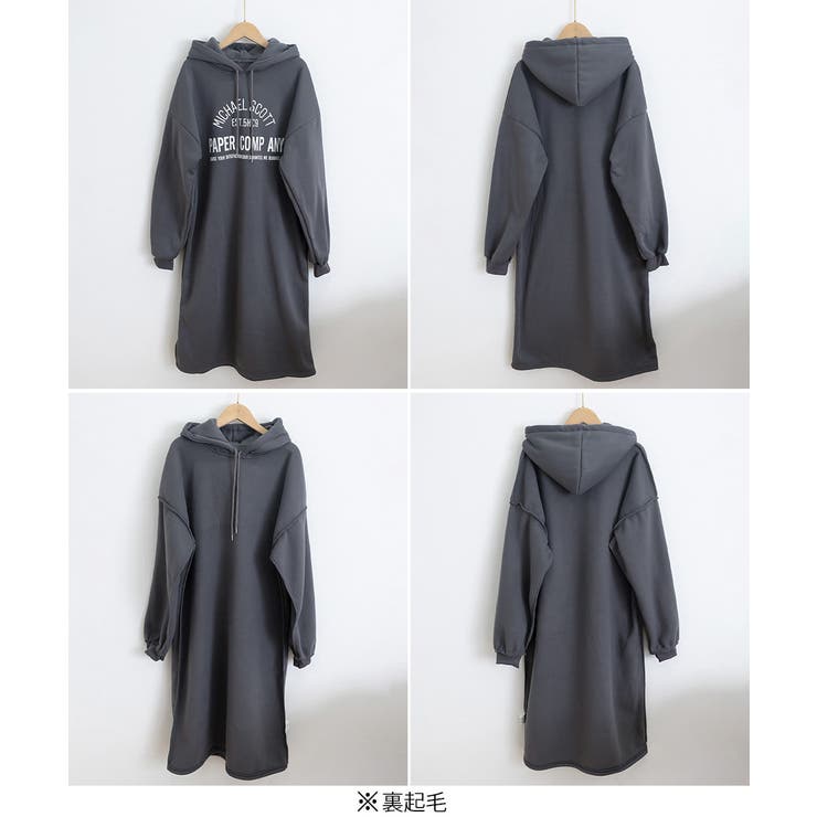 フーディスウェットワンピース裏起毛ワンピ | Miniministore | 詳細画像29 