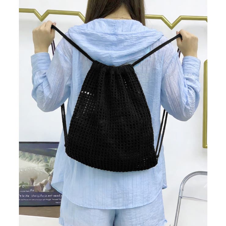 メッシュリュックサックニットナップサック | Miniministore | 詳細画像4 