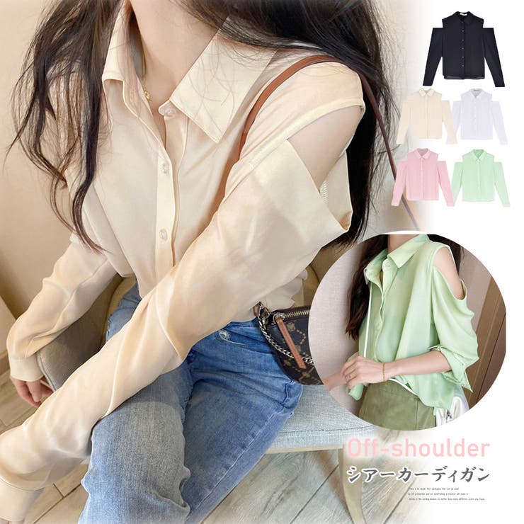 シアー シャツブラウス レディース 長袖 | Miniministore | 詳細画像1 