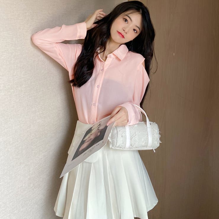 シアー シャツブラウス レディース 長袖 | Miniministore | 詳細画像10 