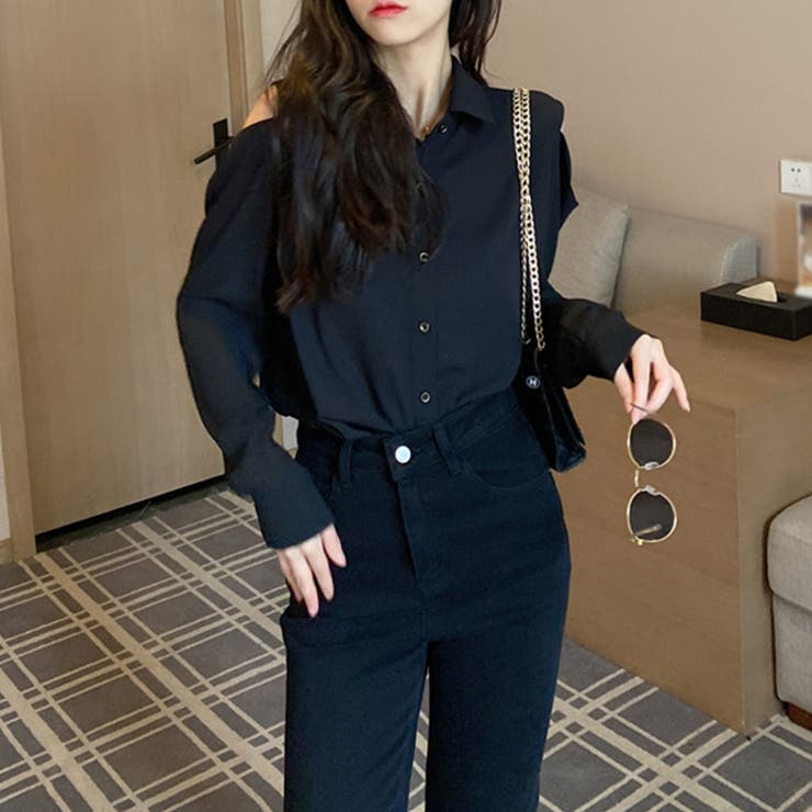 シアー シャツブラウス レディース 長袖 | Miniministore | 詳細画像5 