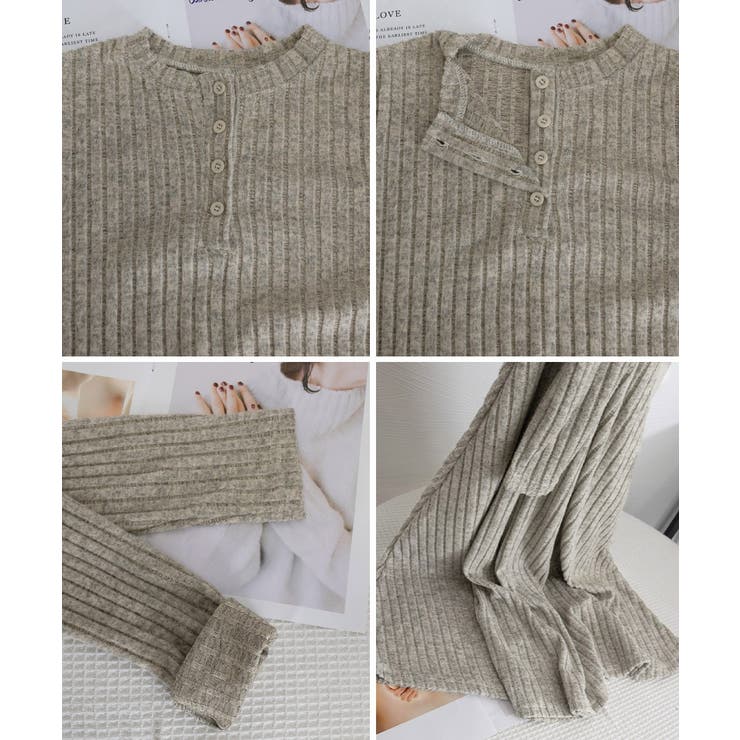 リブニットワンピース 長袖 ロングワンピ | Miniministore | 詳細画像27 