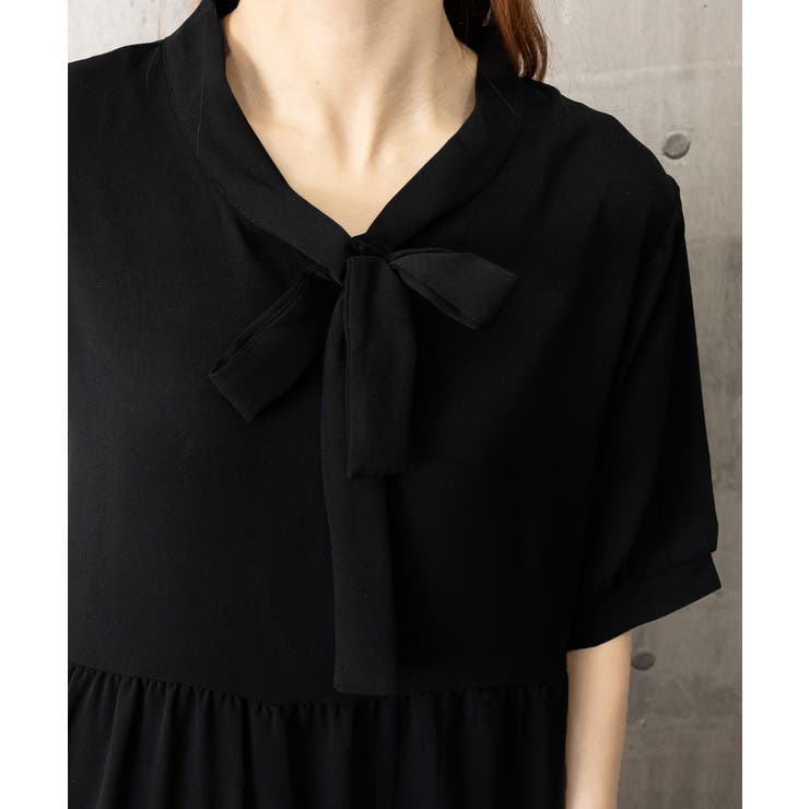 リボンタイ ティアードワンピースミモレ丈 | Miniministore | 詳細画像16 