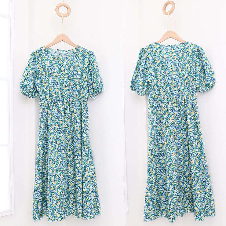 花柄 ロングワンピース レディース 春夏[品番：II000008343