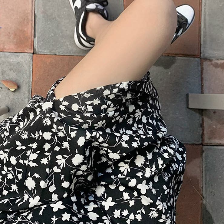 小花柄 ロングワンピース スクエアネック | Miniministore | 詳細画像9 