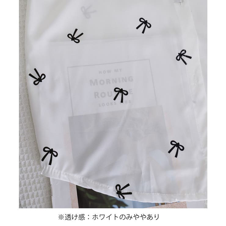 総柄リボンシャツブラウス ゆったりシャツ | Miniministore | 詳細画像26 