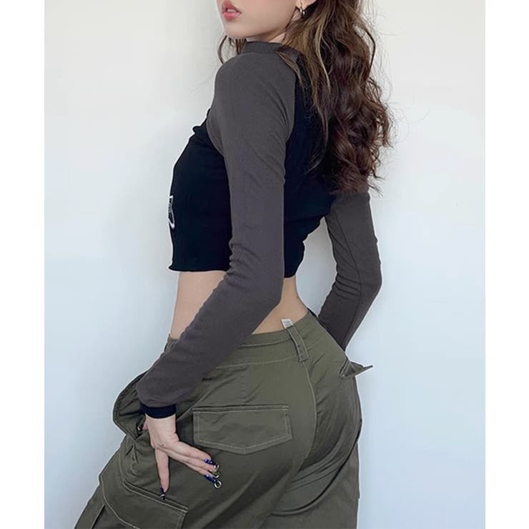 ロゴジップアップ クロップドトップス長袖 | Miniministore | 詳細画像5 