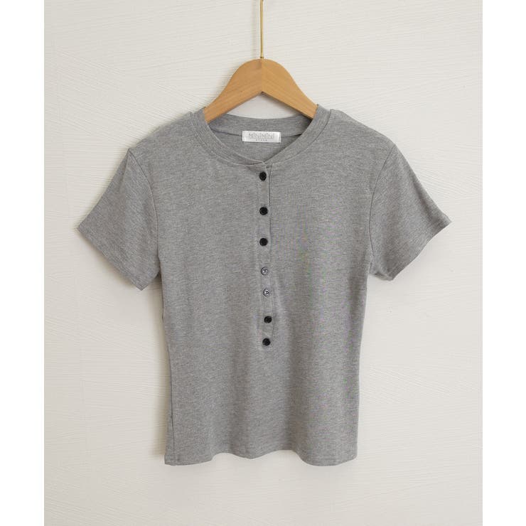 半袖ヘンリーネックtシャツ丸首カットソー | Miniministore | 詳細画像23 
