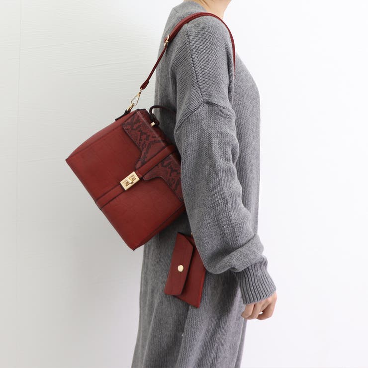 ハンドバッグ レディース クロコ柄バッグ オフィスカジュアル | Miniministore | 詳細画像11 