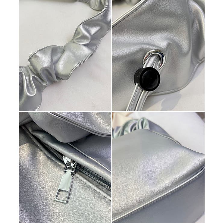 ギャザーショルダーバッグ ドロストバッグ[品番：II000011908