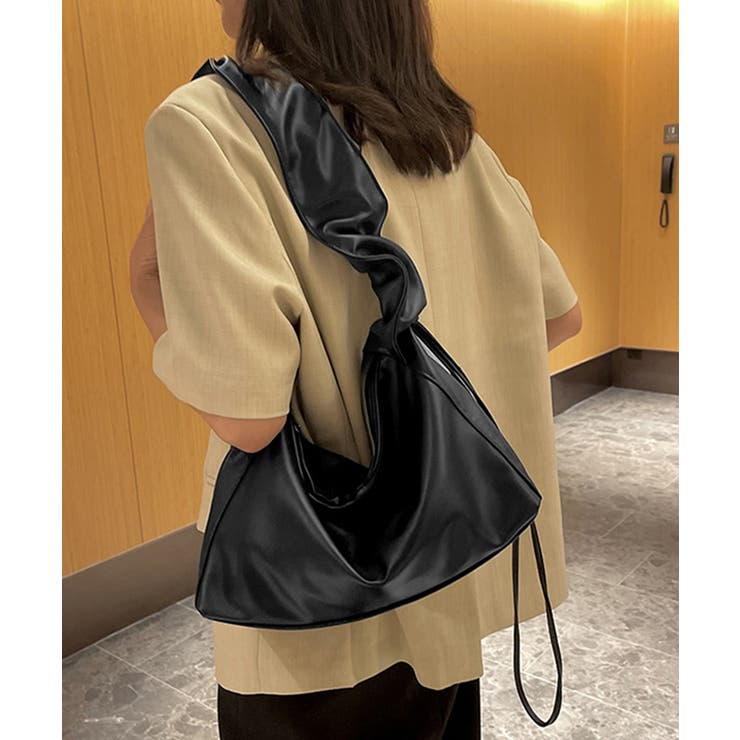 ギャザーショルダーバッグ ドロストバッグ[品番：II000011908