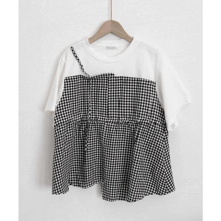 ドッキングペプラムブラウス 半袖トップス | Miniministore | 詳細画像48 