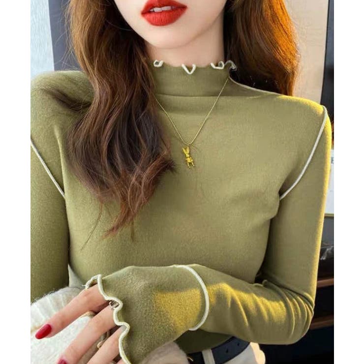 パイピングトップス ヒートインナー微起毛 | Miniministore | 詳細画像11 