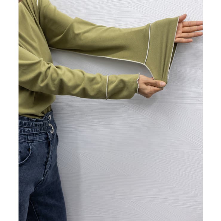 パイピングトップス ヒートインナー微起毛 | Miniministore | 詳細画像17 