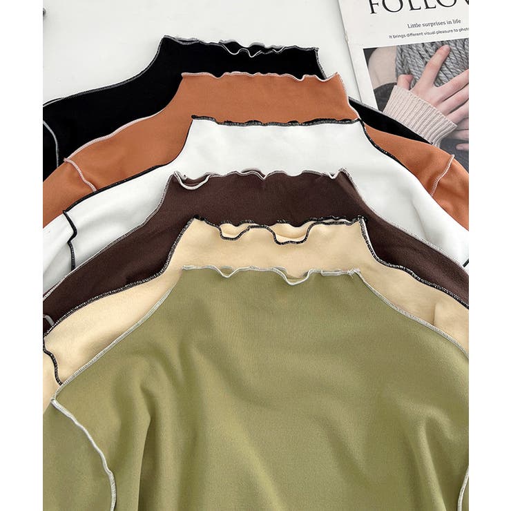 パイピングトップス ヒートインナー微起毛 | Miniministore | 詳細画像19 