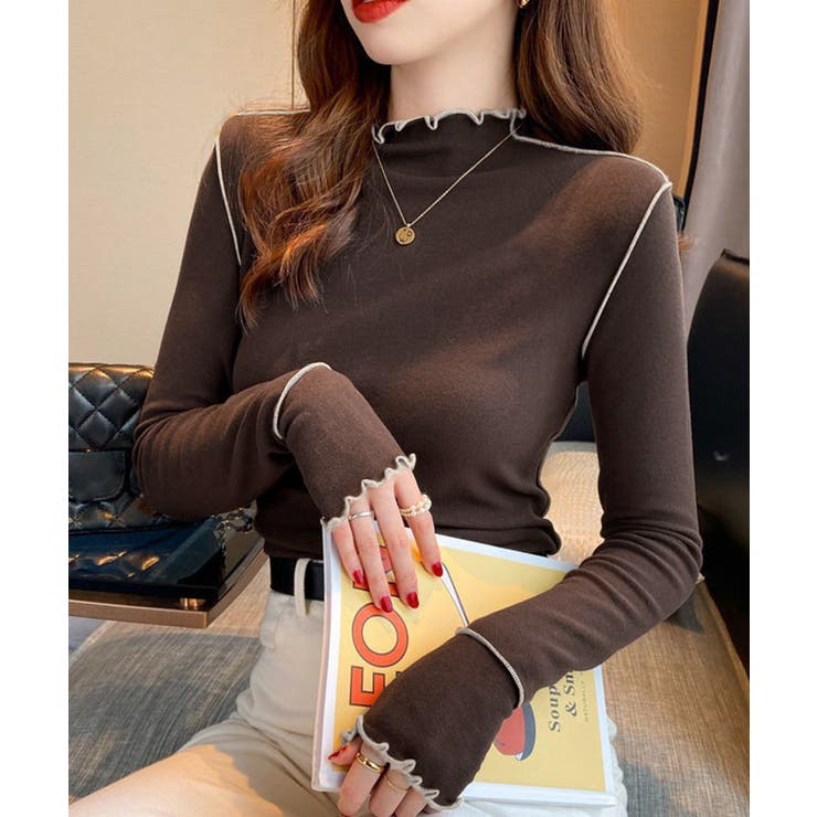 パイピングトップス ヒートインナー微起毛 | Miniministore | 詳細画像3 