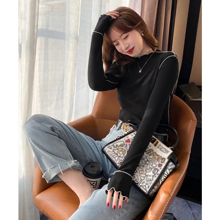 パイピングトップス ヒートインナー微起毛 | Miniministore | 詳細画像5 