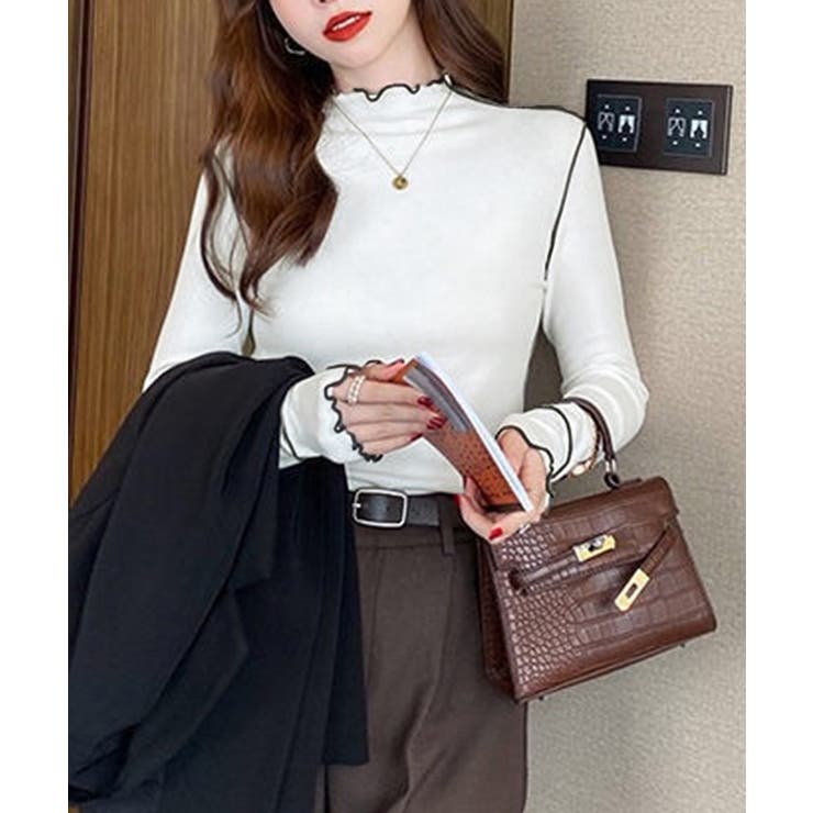 パイピングトップス ヒートインナー微起毛 | Miniministore | 詳細画像8 