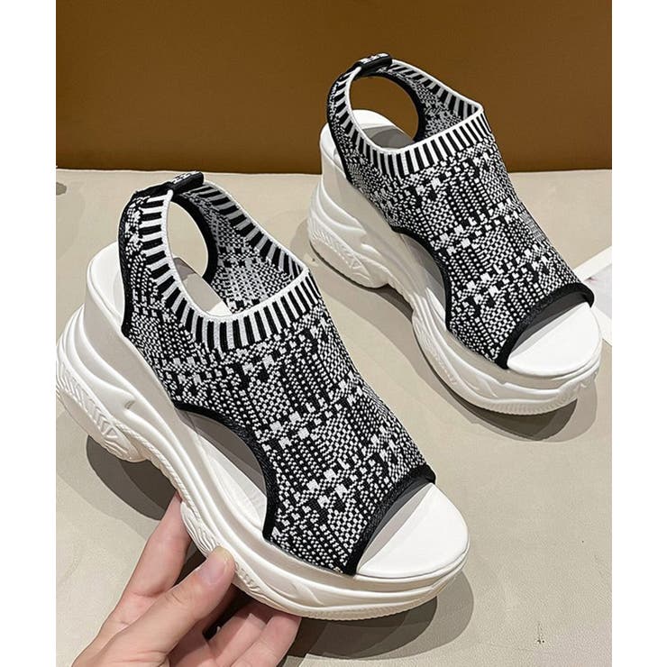 厚底ニットサンダル スポーツサンダル 軽量[品番：II000011638]｜Miniministore（ミニミニストア）のレディースファッション通販｜SHOPLIST（ショップリスト）