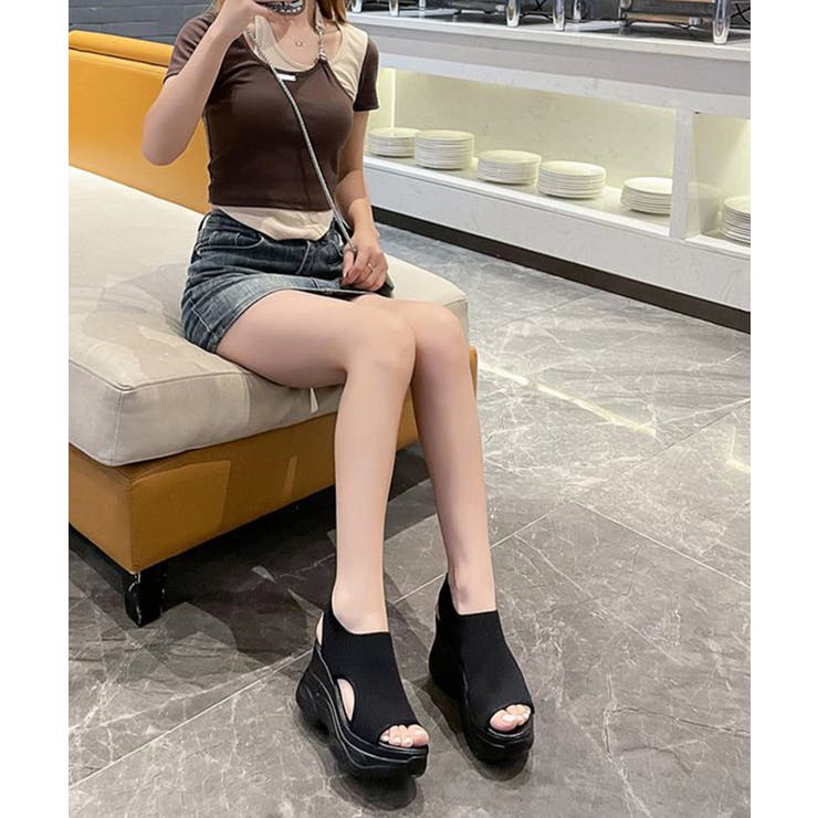 厚底ニットサンダル スポーツサンダル軽量 | Miniministore | 詳細画像4 