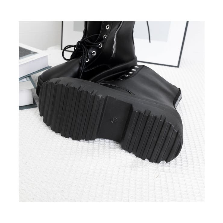 ショートブーツ厚底 ワークブーツ美脚脚長 | Miniministore | 詳細画像21 