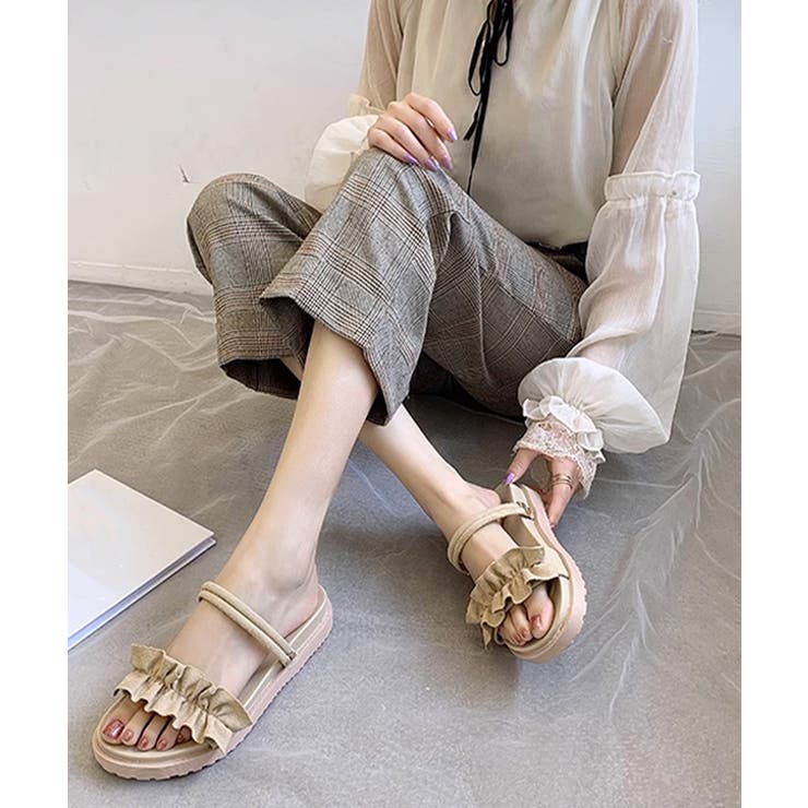 2WAY厚底サンダル フリルサンダル美脚 | Miniministore | 詳細画像14 