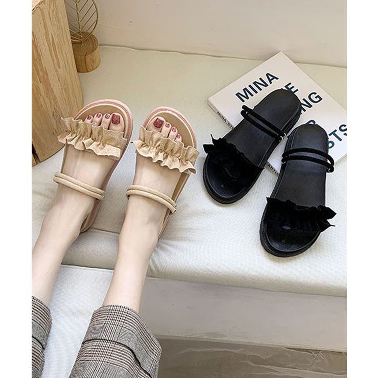 2WAY厚底サンダル フリルサンダル美脚 | Miniministore | 詳細画像17 