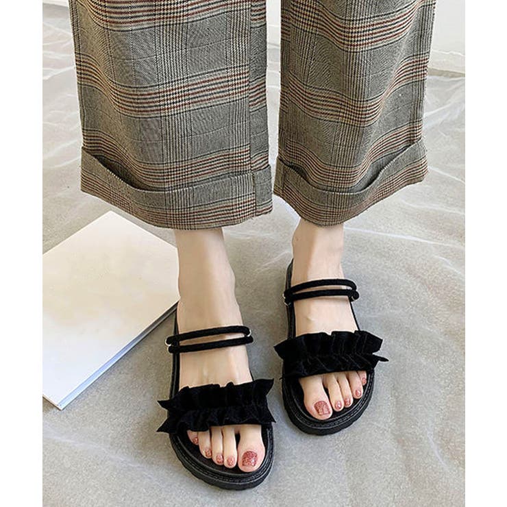 2WAY厚底サンダル フリルサンダル美脚 | Miniministore | 詳細画像3 