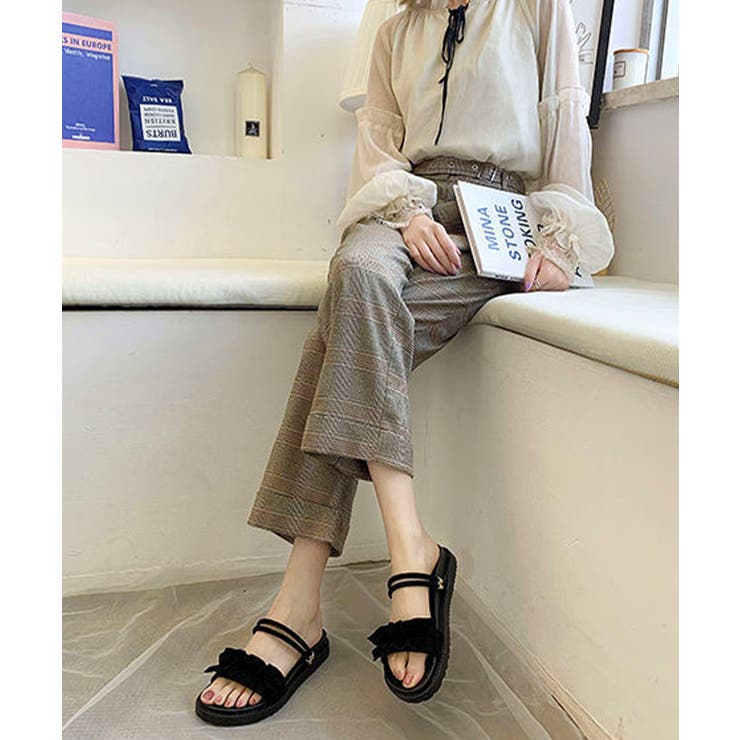 2WAY厚底サンダル フリルサンダル美脚 | Miniministore | 詳細画像4 
