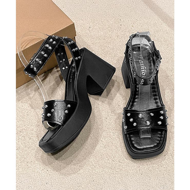 スタッズ 厚底サンダル チャンキーヒール | Miniministore | 詳細画像19 