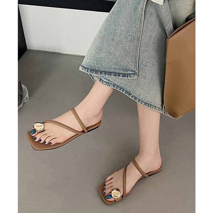 メタルサムリングトングサンダルストラップ | Miniministore | 詳細画像13 